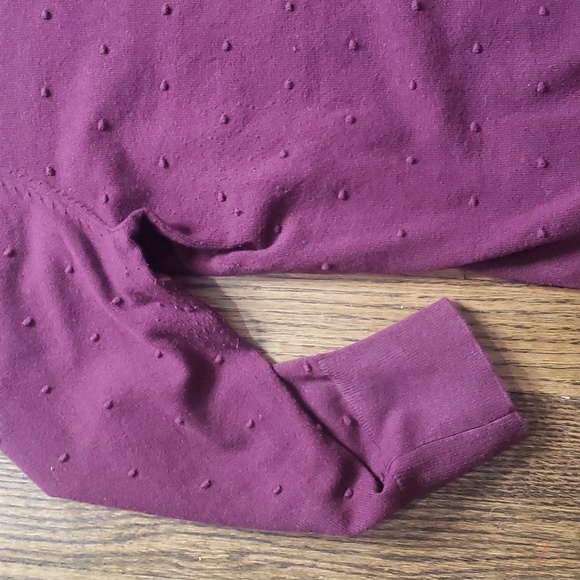 Ann Taylor Factory 3/4 Sleeve Burgundy Women’s Sweater - Picture 2 of 10